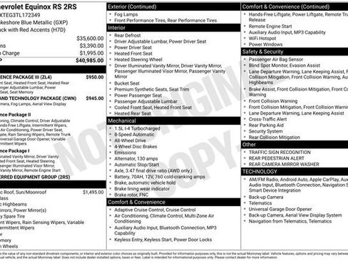 Used 2026 Chevrolet Equinox RS w/ Convenience Package III AWD/4WD image 28