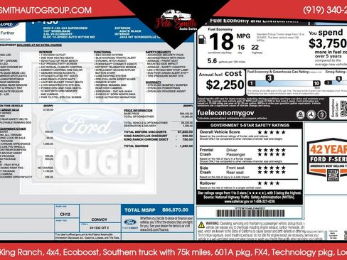 Used 2020 Ford F150 King Ranch w/ Equipment Group 601A Luxury AWD/4WD image 53