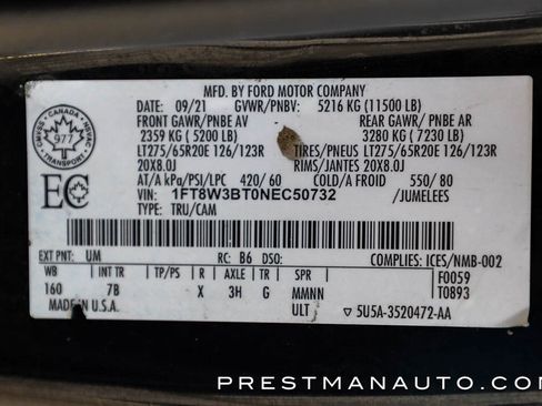 Used 2022 Ford F350 Platinum w/ FX4 Off-Road Package image 56