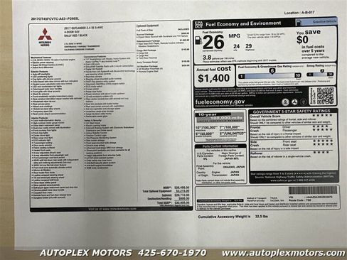 Used 2017 Mitsubishi Outlander SE image 36