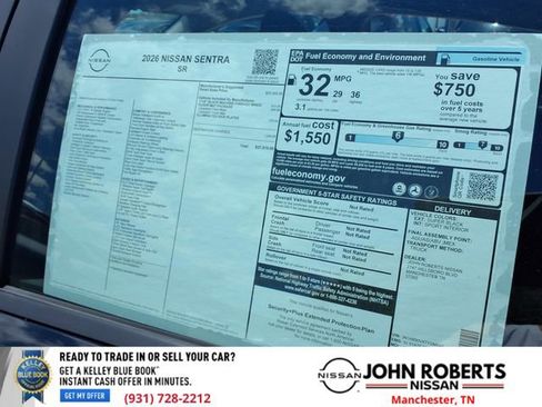 New 2026 Nissan Sentra SR w/ Floor Mat Package FWD image 21