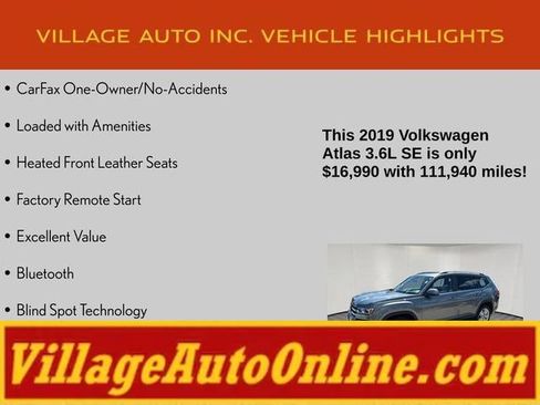 Used 2019 Volkswagen Atlas SE AWD/4WD image 16