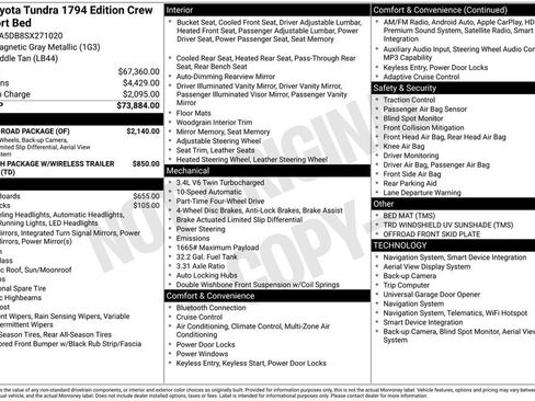 Used 2025 Toyota Tundra 1794 Edition w/ TRD Off-Road Package image 17