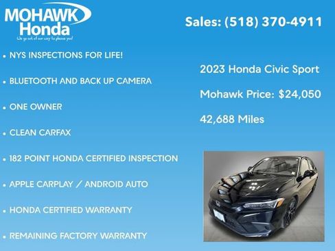 Certified 2023 Honda Civic Sport image 8