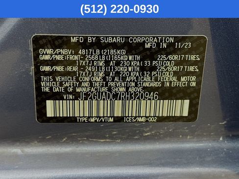 Certified 2024 Subaru Crosstrek 2.0i Premium AWD/4WD image 41