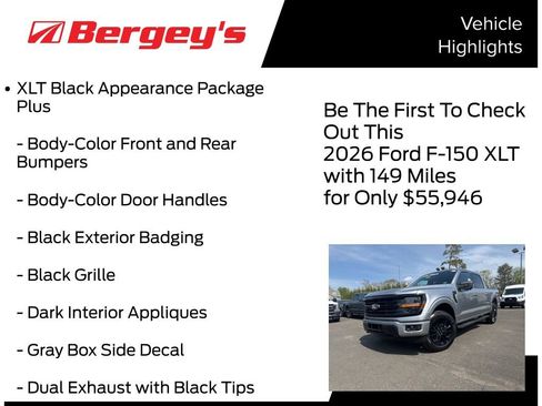 New 2026 Ford F150 XLT w/ Equipment Group 302A MID AWD/4WD image 5