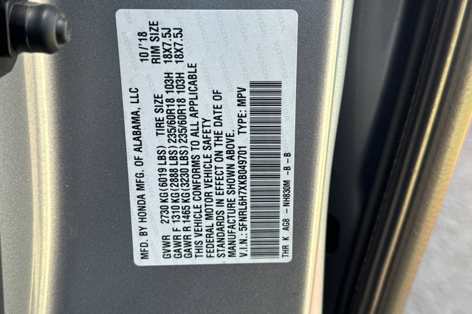 Used 2019 Honda Odyssey EX-L image 27