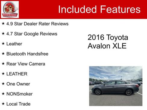 Used 2016 Toyota Avalon XLE FWD image 5