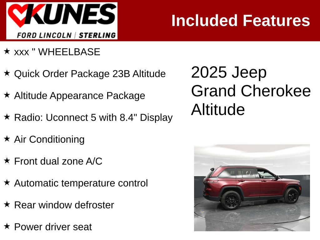 Used 2025 Jeep Grand Cherokee Altitude AWD/4WD image 3