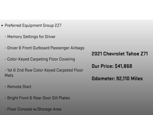 Used 2021 Chevrolet Tahoe Z71 w/ Luxury Package image 6