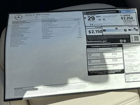 New 2026 Mercedes-Benz C 300 Sedan image 32