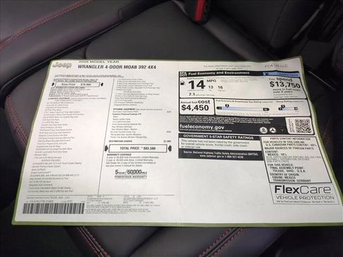 New 2026 Jeep Wrangler Unlimited Rubicon 392 w/ Quick Order Package 27X Moab AWD/4WD image 26