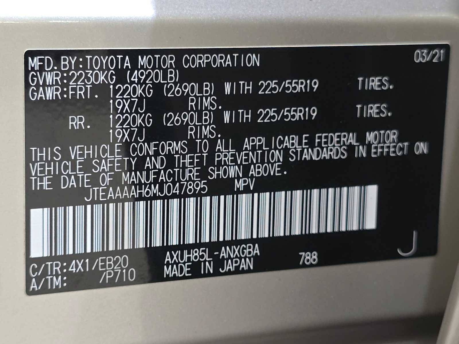 Certified 2021 Toyota Venza XLE AWD/4WD image 31