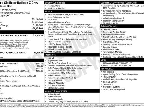 Certified 2025 Jeep Gladiator Rubicon AWD/4WD image 2