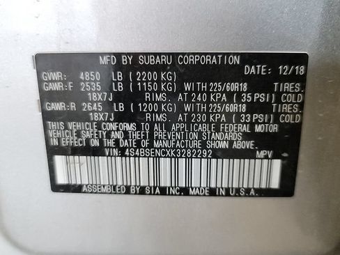 Used 2019 Subaru Outback 3.6R Limited w/ Popular Package #2 AWD/4WD image 36