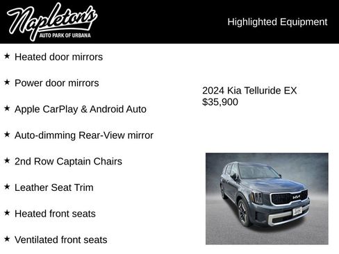 Used 2024 Kia Telluride EX w/ EX Captain's Chair Package image 9