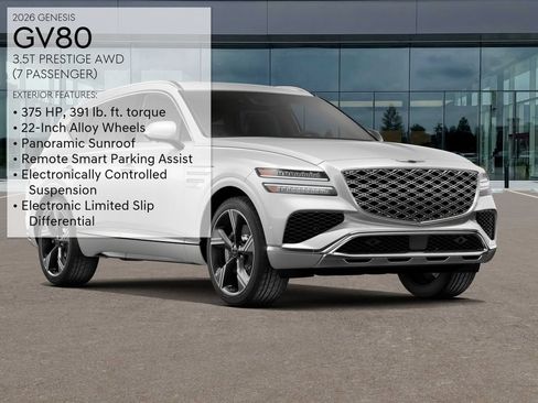 New 2026 Genesis GV80 3.5T Prestige AWD/4WD image 3