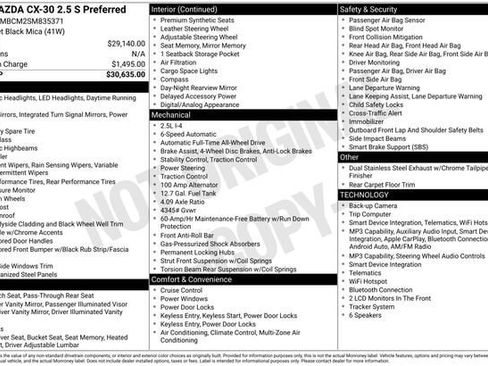 Used 2025 MAZDA CX-30 AWD 2.5 S w/ Preferred Package image 3