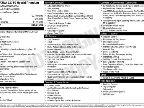 Certified 2025 MAZDA CX-50 AWD 2.5 Hybrid w/ Premium Pkg image 6