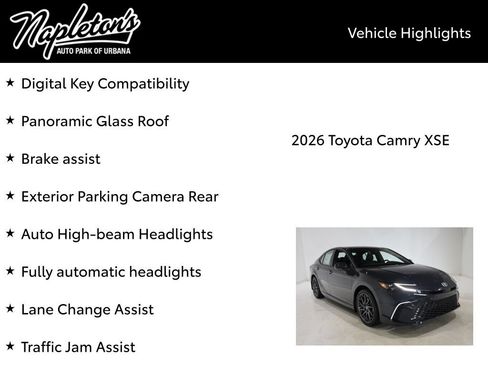 New 2026 Toyota Camry XSE AWD/4WD image 16