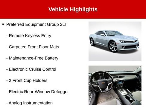 Used 2014 Chevrolet Camaro LT RWD image 9