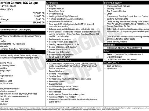 Used 2018 Chevrolet Camaro SS image 9