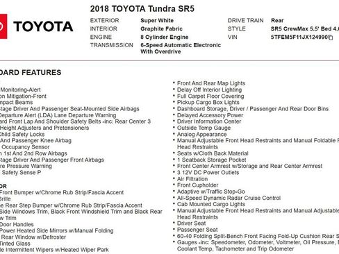 Used 2018 Toyota Tundra SR5 RWD image 17