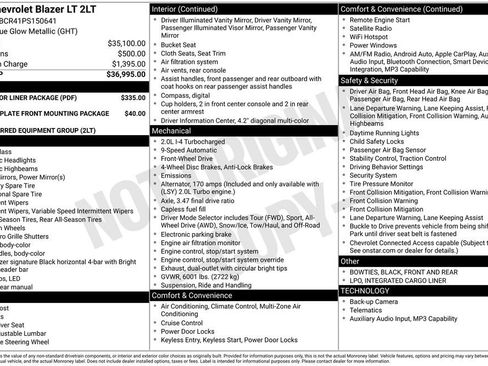 Used 2023 Chevrolet Blazer LT w/ LPO, Floor Liner Package image 40