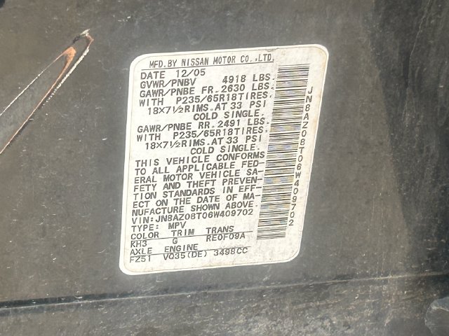 Used 2006 Nissan Murano S FWD image 13