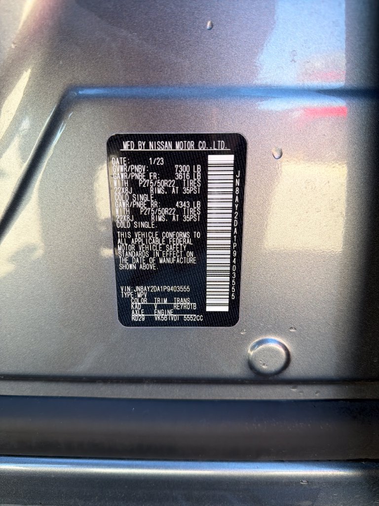 Used 2023 Nissan Armada Platinum w/ Captain's Chairs Package RWD image 16