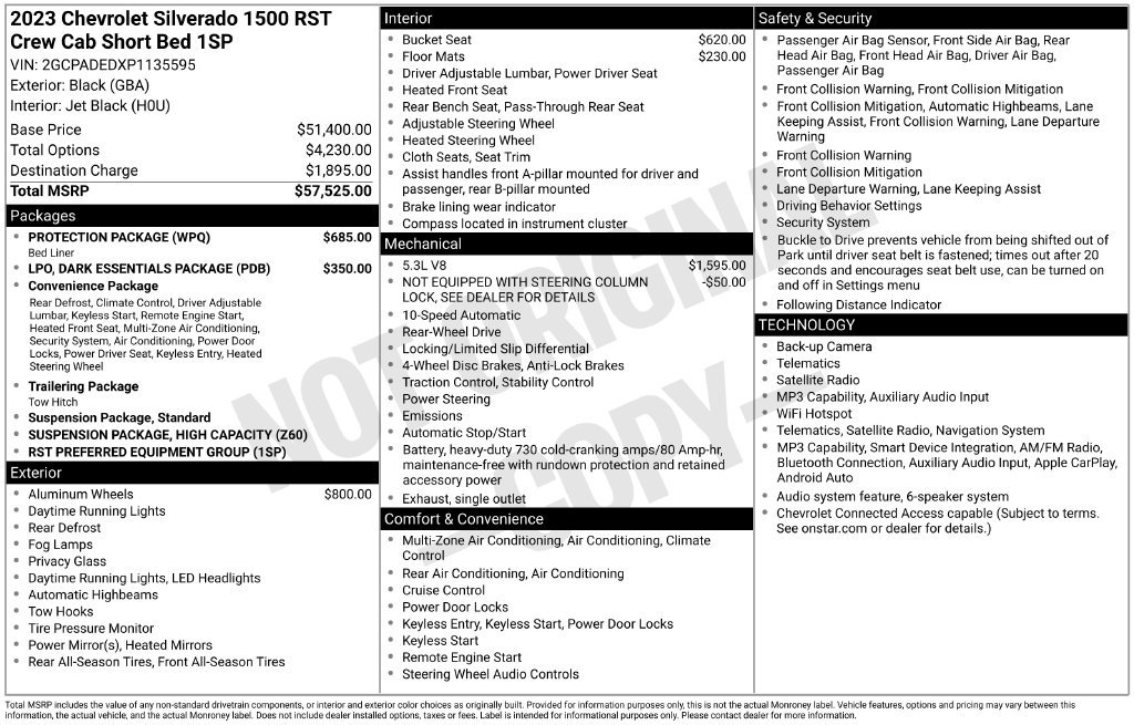 Used 2023 Chevrolet Silverado 1500 RST w/ Protection Package RWD image 25