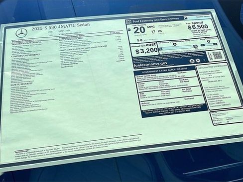 New 2025 Mercedes-Benz S 580 4MATIC Sedan image 17