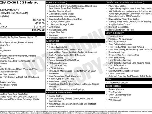 Used 2023 MAZDA CX-30 AWD 2.5 S w/ Preferred Package image 6