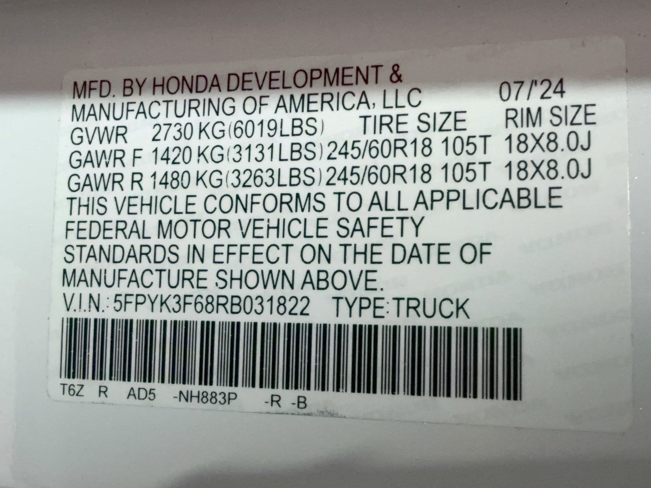 Used 2024 Honda Ridgeline TrailSport image 31
