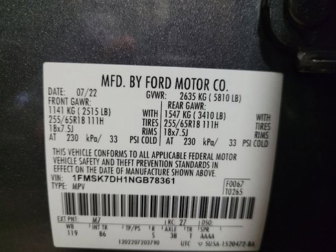 Used 2022 Ford Explorer XLT RWD image 33