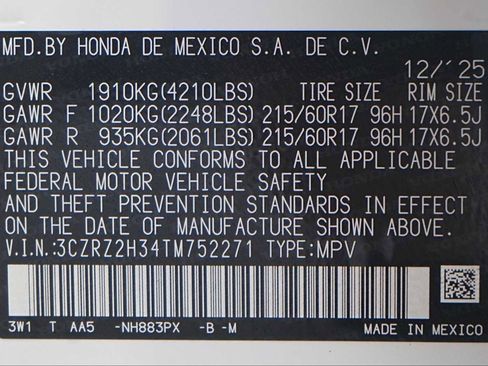 New 2026 Honda HR-V LX image 21