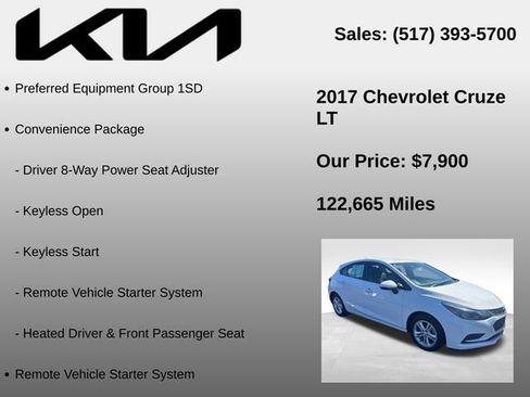 Used 2017 Chevrolet Cruze LT w/ Convenience Package FWD image 5