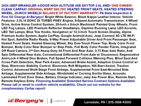 Used 2024 Jeep Wrangler High Altitude AWD/4WD image 2