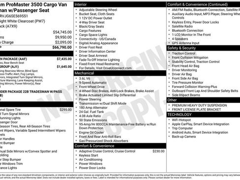 New 2025 RAM ProMaster 3500 w/ Crew Van Package image 2