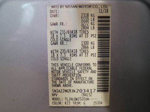 Used 2018 Nissan Murano SV w/ Cargo Package image 33