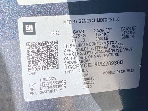 Used 2021 Chevrolet Silverado 1500 Custom Trail Boss image 30