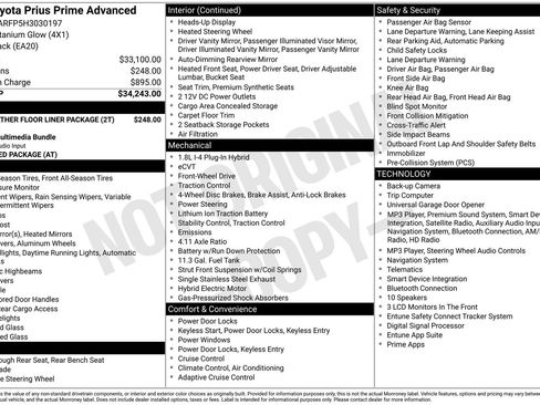 Used 2017 Toyota Prius Prime Advanced FWD image 3