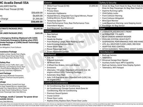 Used 2023 GMC Acadia Denali w/ Denali Ultimate Package AWD/4WD image 3