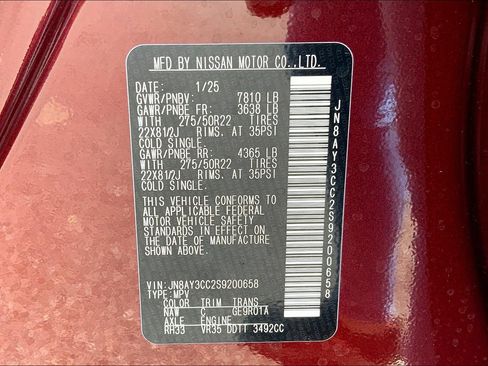 New 2025 Nissan Armada Platinum Reserve w/ Convenience Package image 14