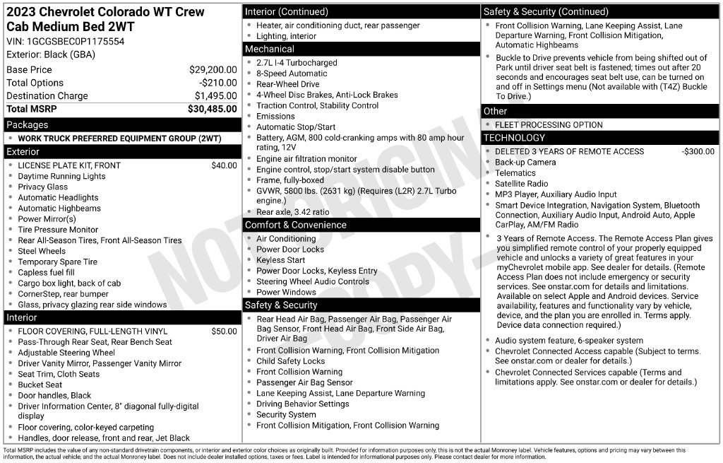 Used 2023 Chevrolet Colorado W/T RWD image 6