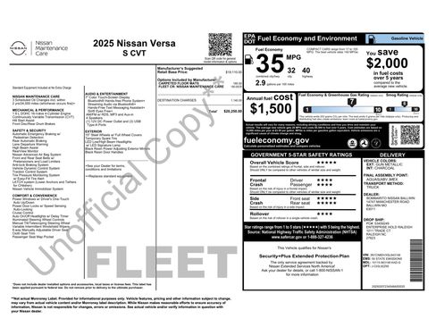 Used 2025 Nissan Versa S image 4