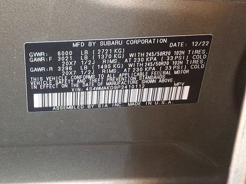 Certified 2023 Subaru Ascent Onyx Edition Limited AWD/4WD image 30