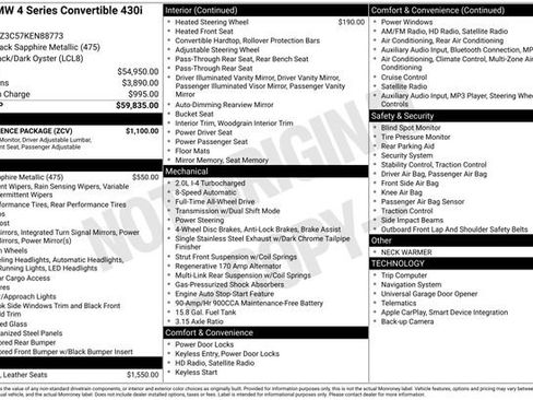 Used 2019 BMW 430i xDrive Convertible w/ Convenience Package image 21