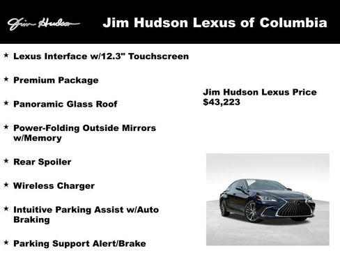 Certified 2023 Lexus ES 350 w/ Premium Package FWD image 3