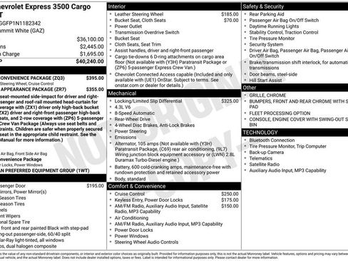 Used 2022 Chevrolet Express 3500 w/ Driver Convenience Package RWD image 13